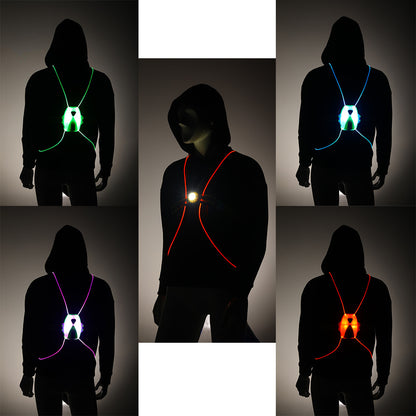 Safety Vest Warning Bicycle Light
