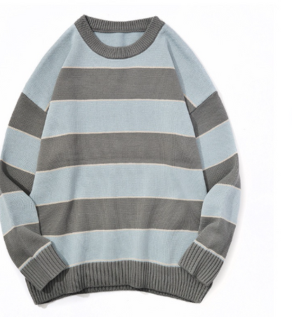 Casual Pullover Striped Sweater Men's And Women's Neutral Sweater