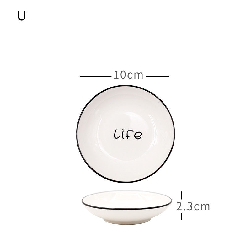Nordic Tableware Set Bowl And Plate Combination Household Simple Ceramic
