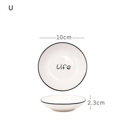 Nordic Tableware Set Bowl And Plate Combination Household Simple Ceramic