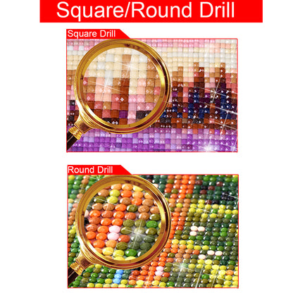 Oversized Christmas Tree Cross 3D Stone Painting Beautify Lace Embroidery Pattern