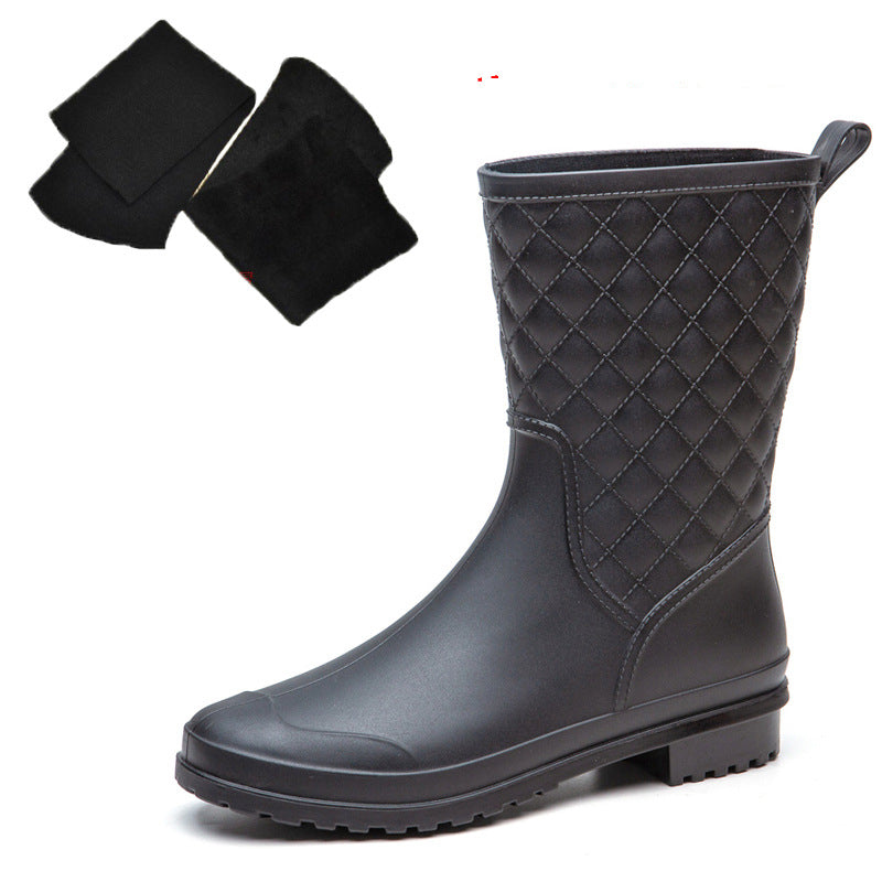 Women's Mid-tube Fashion Water Shoes And Lightweight Rain Boots