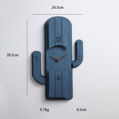 Nordic Wooden Clock Wall Clock Living Room Personality Creativity