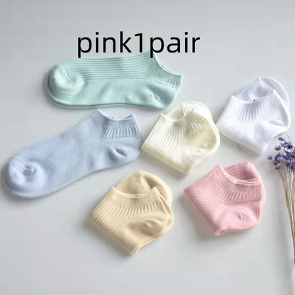 Women's Low-cut Athletic Socks Sweat-absorbent Short Waist Female Cotton Socks