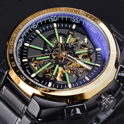 Men's Fashion Skeleton Waterproof Automatic Mechanical Watch