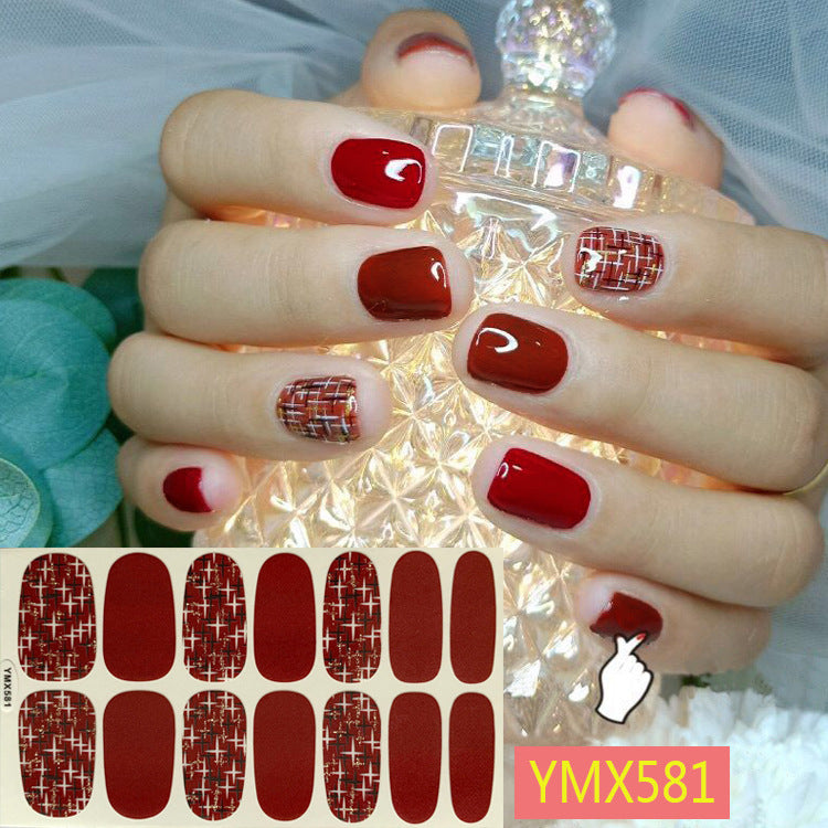 Net Red Nail Stickers Sports Style Trend Pepsi Logo