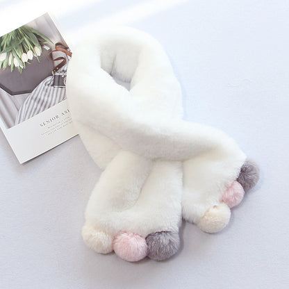 All-match Thick Warmth Solid Color Children's Scarf