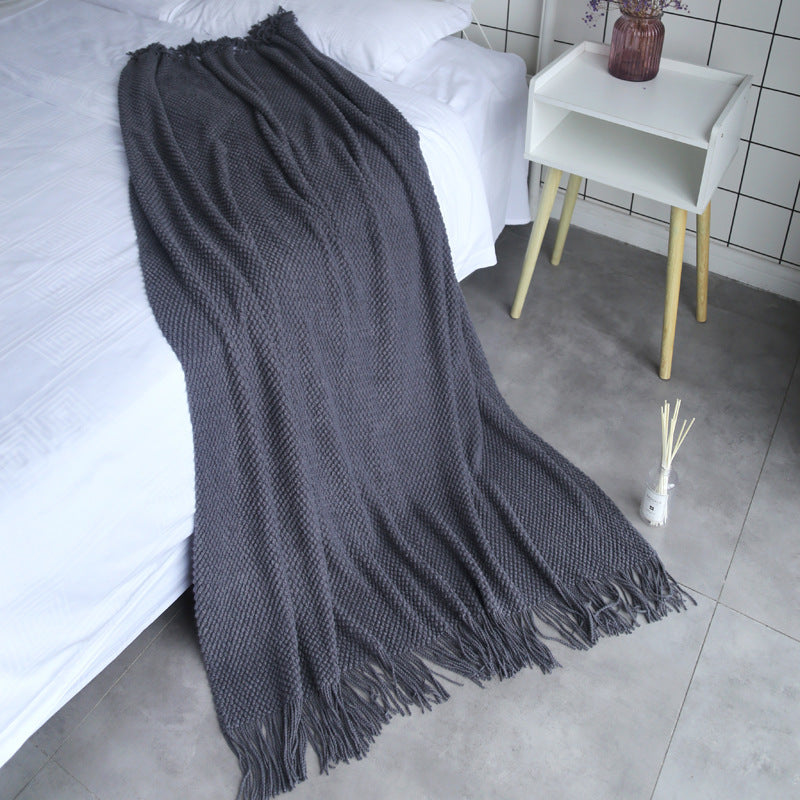 Sofa Blanket Air Conditioning Blanket Morandi Small Bubbles