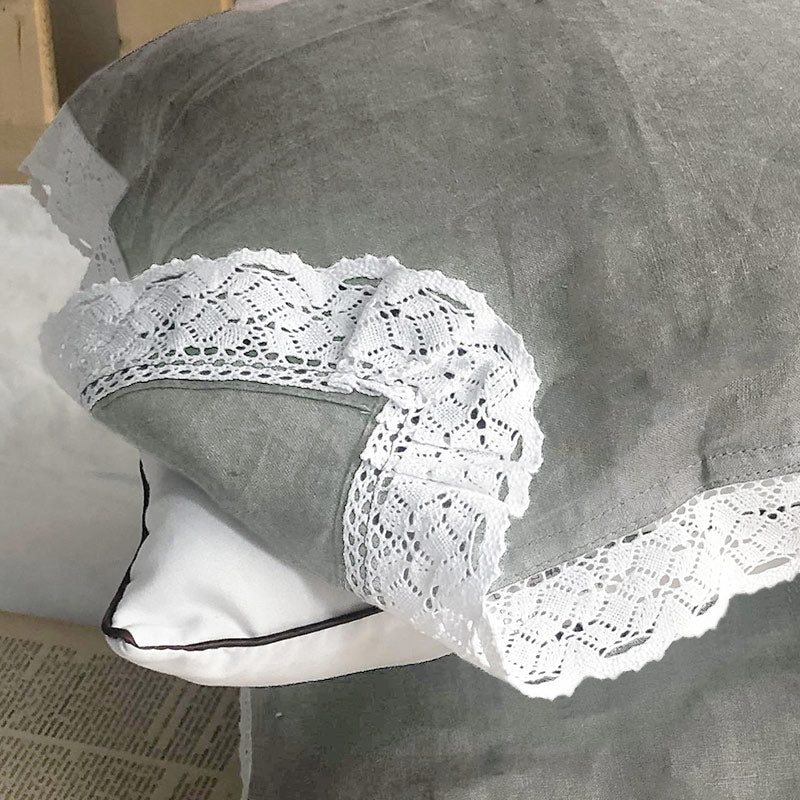 Pure Linen Pillow Towel Breathable Solid Color High-grade