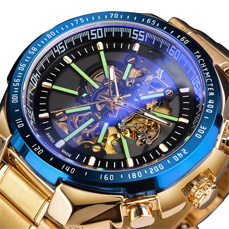 Men's Fashion Skeleton Waterproof Automatic Mechanical Watch
