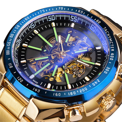 Men's Fashion Skeleton Waterproof Automatic Mechanical Watch