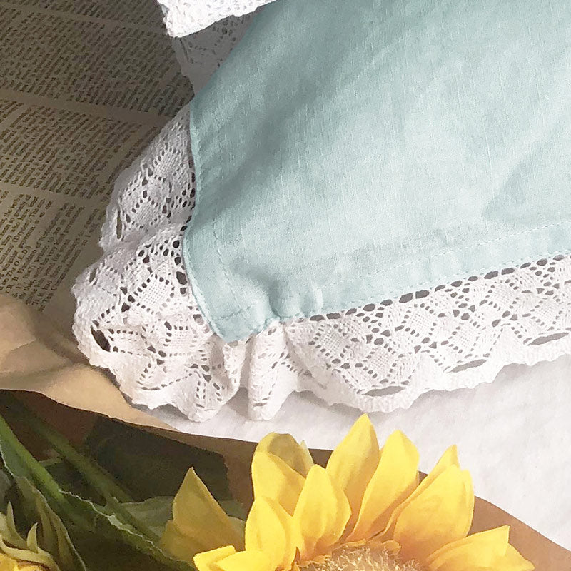 Pure Linen Pillow Towel Breathable Solid Color High-grade