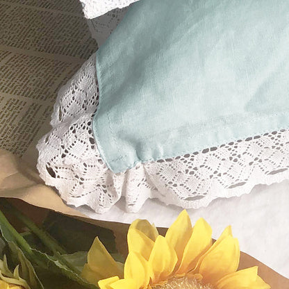 Pure Linen Pillow Towel Breathable Solid Color High-grade