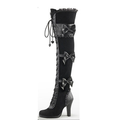 European And American Cosplay Women's Bow Tie High-heeled Boots