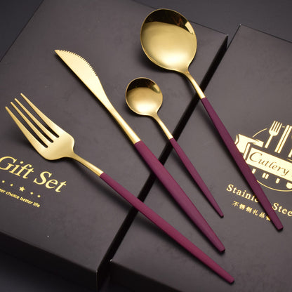 Four-piece Stainless Steel Western Knife Fork And Spoon