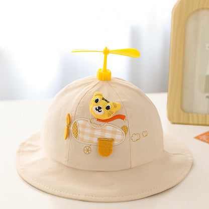 Spring Children Cute Bamboo Dragonfly Fisherman Hat