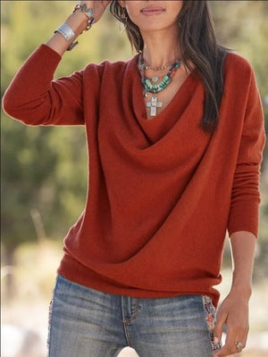 European And American Women's Top Long Sleeve T-shirt