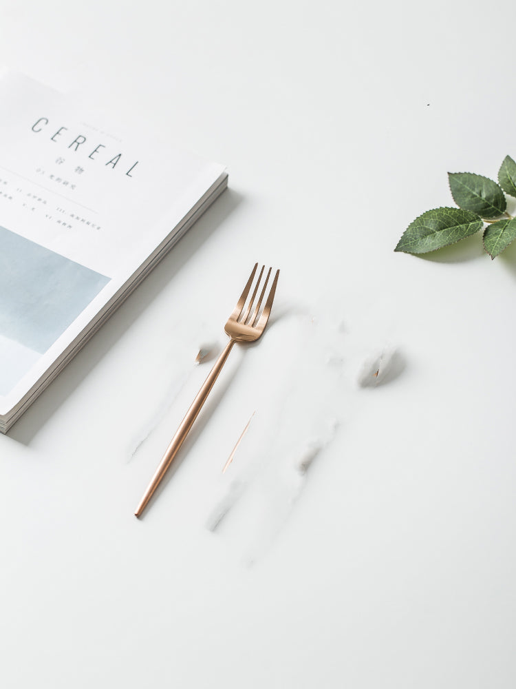 Rose Gold Western Tableware Set Knife And Fork