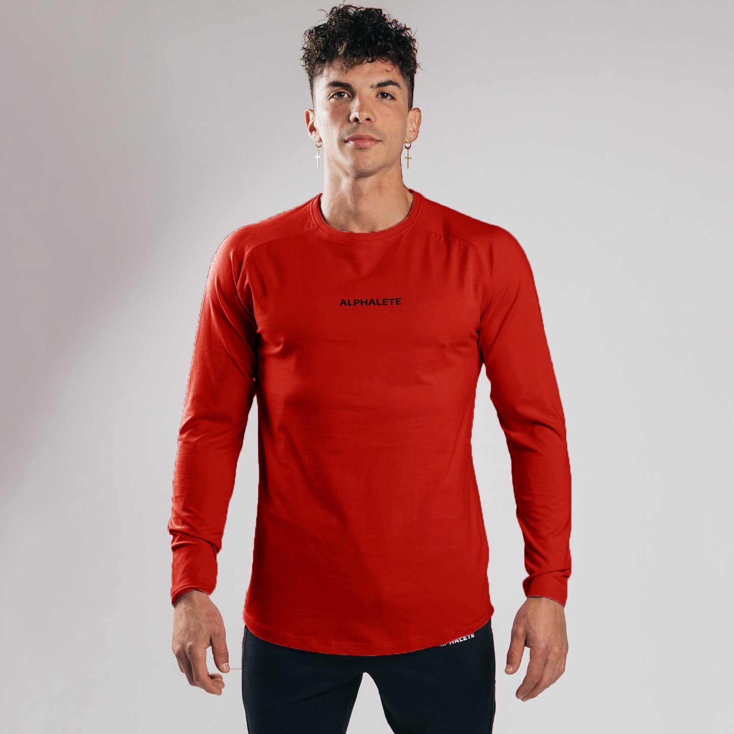 Slim Fit Elastic Cotton Long Sleeve T-shirt Underlay