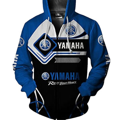 3D Auto Logo Series Color Printing Zipper Hoodie Fashion Men And Women