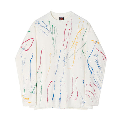 Loose Trend Design Feeling Graffiti Sweater