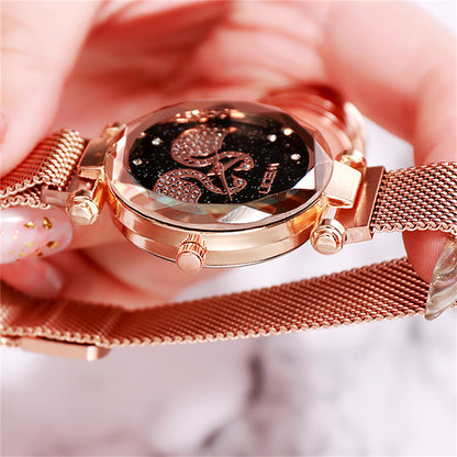 Magnet quartz ladies watch