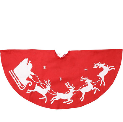 Christmas Elk Printing Christmas Tree Skirt Decoration Venue Props