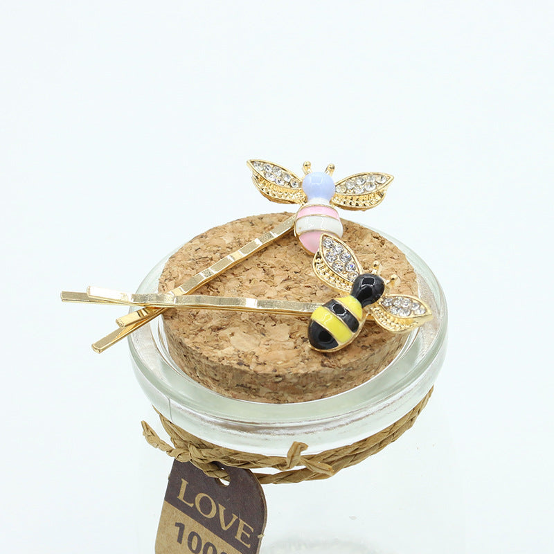 Cute Color Dripping Bee Hairpin   Small Liu Seaside Clip