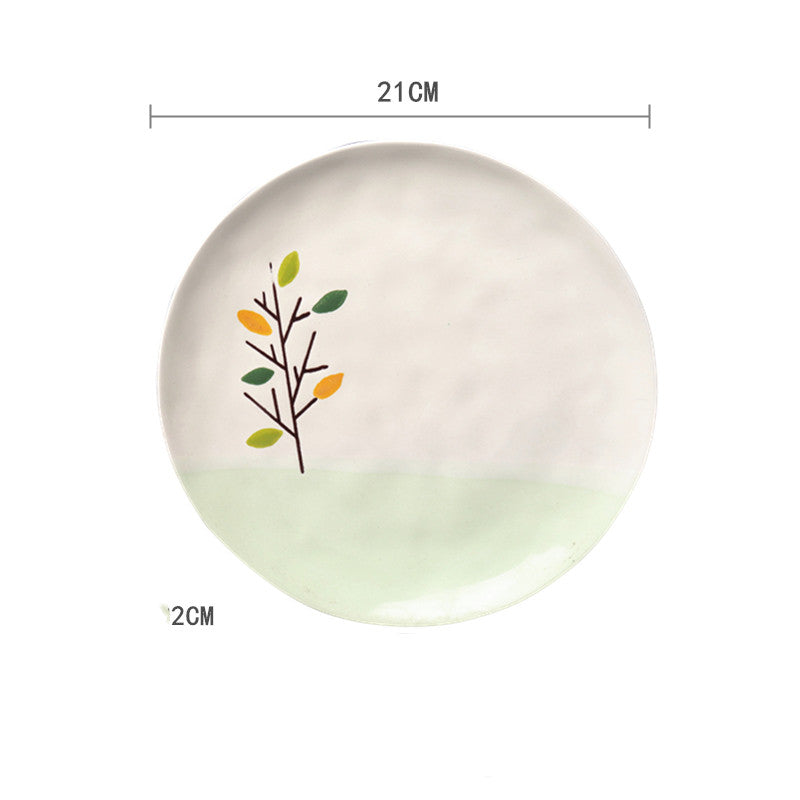 Ceramic Hand-painted Western Food Microwave Breakfast Plate