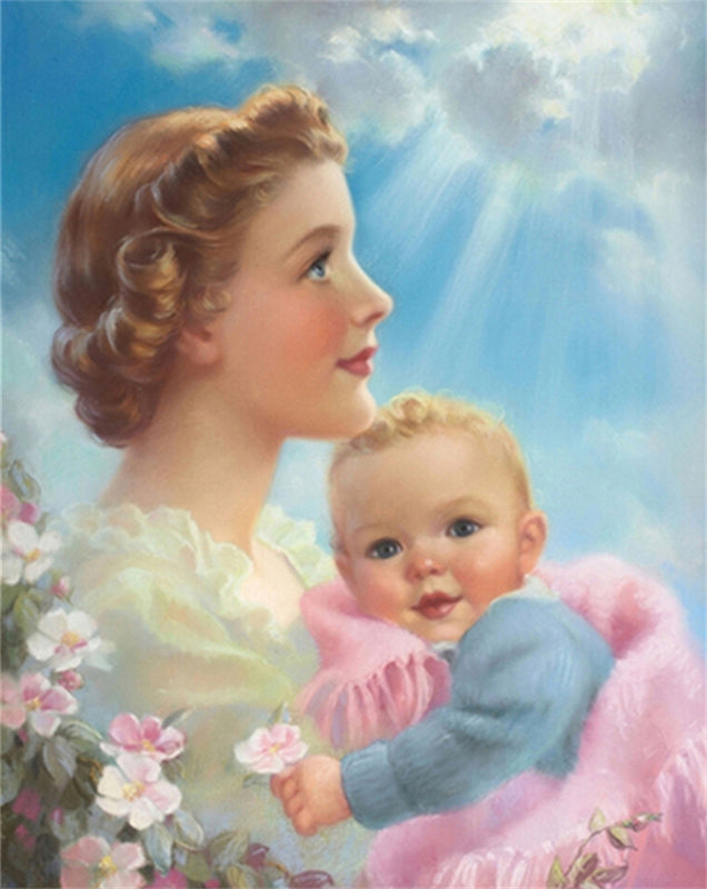 Diamond Painting Mother Love Diamond Embroidery Rhinestone 3D Photo