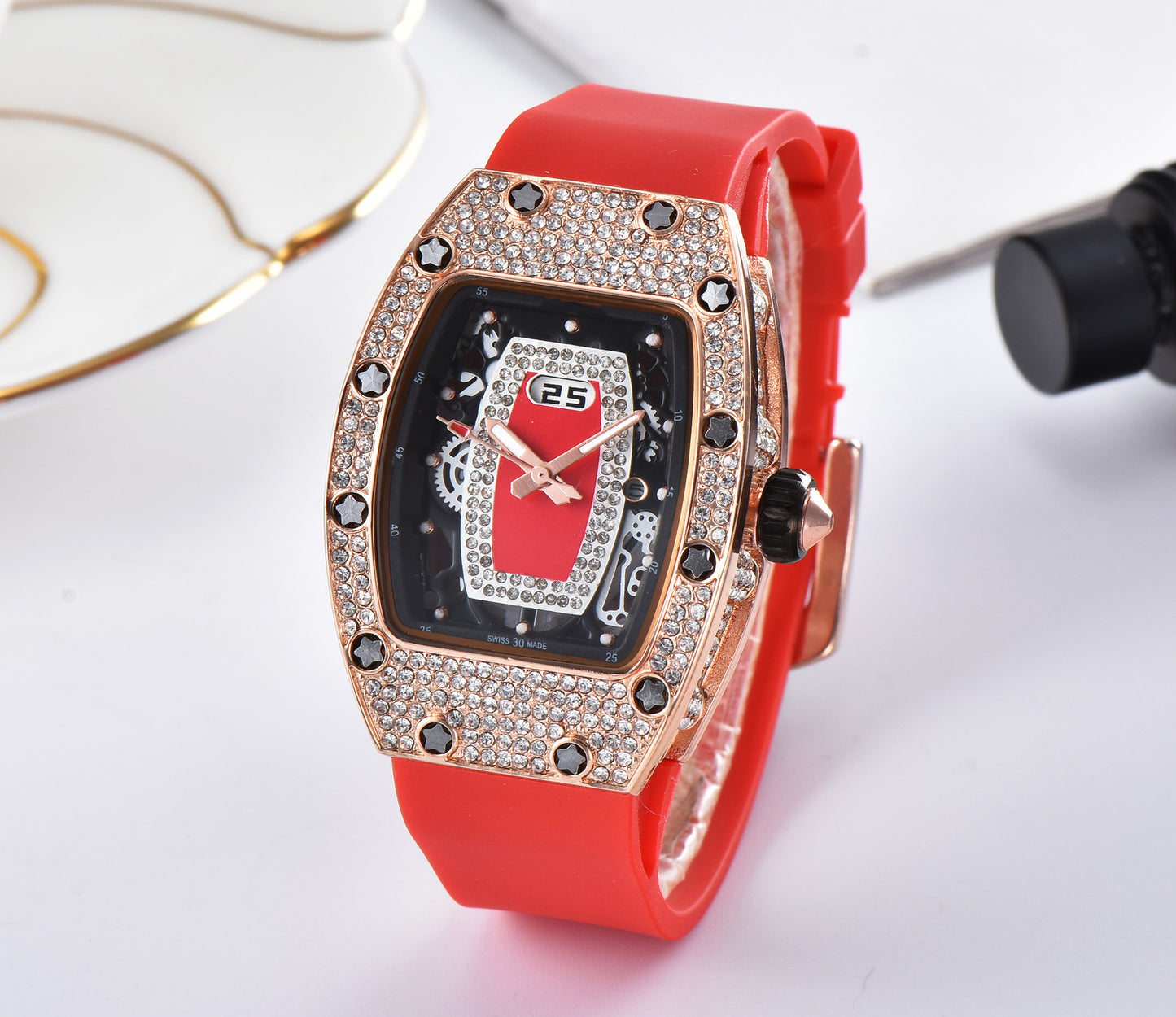 Foreign Trade Explosion Models European And American Rhinestone Series Ghost Head Quartz Watches Brand Fashion Watches
