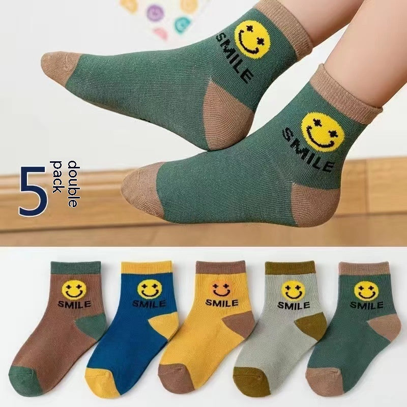 Boy Girls'socks Versatile Student Mid-calf Polyester Socks