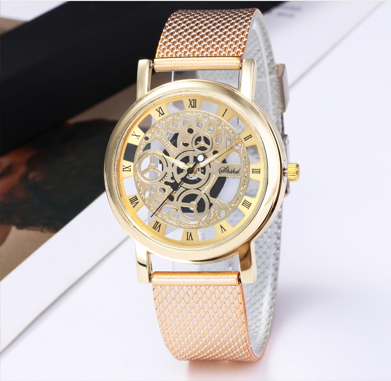 Fashion Hollow Soft Mesh Strap Quartz Watch