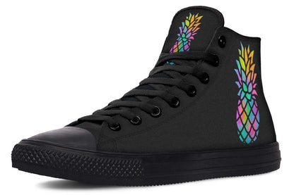 Men's And Women's Fashion Color Printing High-top Canvas Shoes