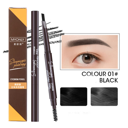 Triangular Double Head Auto-rotating Eyebrow Pencil