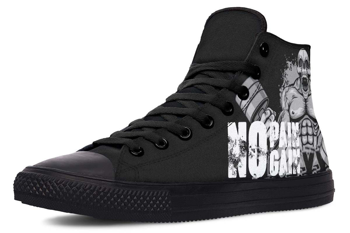 Men's And Women's Fashion Color Printing High-top Canvas Shoes