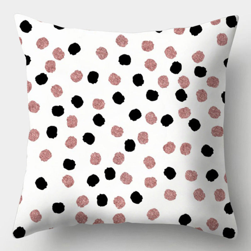 Modern Simple Pillow Home Cushion Geometric Amazon Hot Sale Peach Skin Fabric