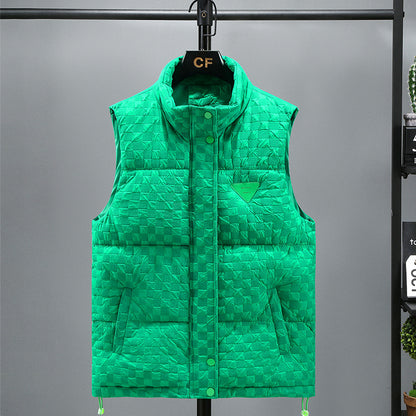Embroidered Cotton Vest Men's Winter Men's New Stand-up Collar Cotton Vest Cotton Work Clothes