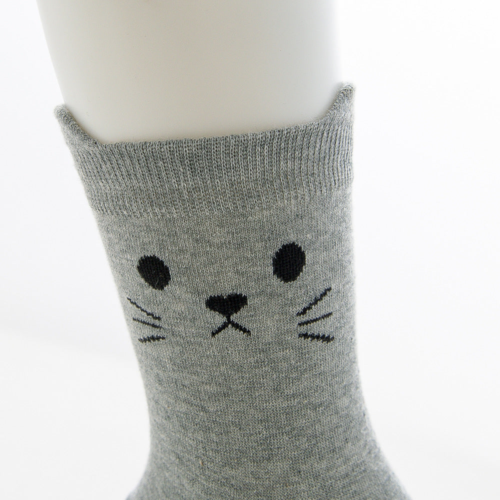 Cat Stereoscopic Ear Tube Stocking Woman