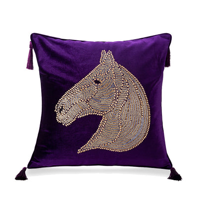 Bedroom Bedside Hot Drill Horse Head Pillow Cover