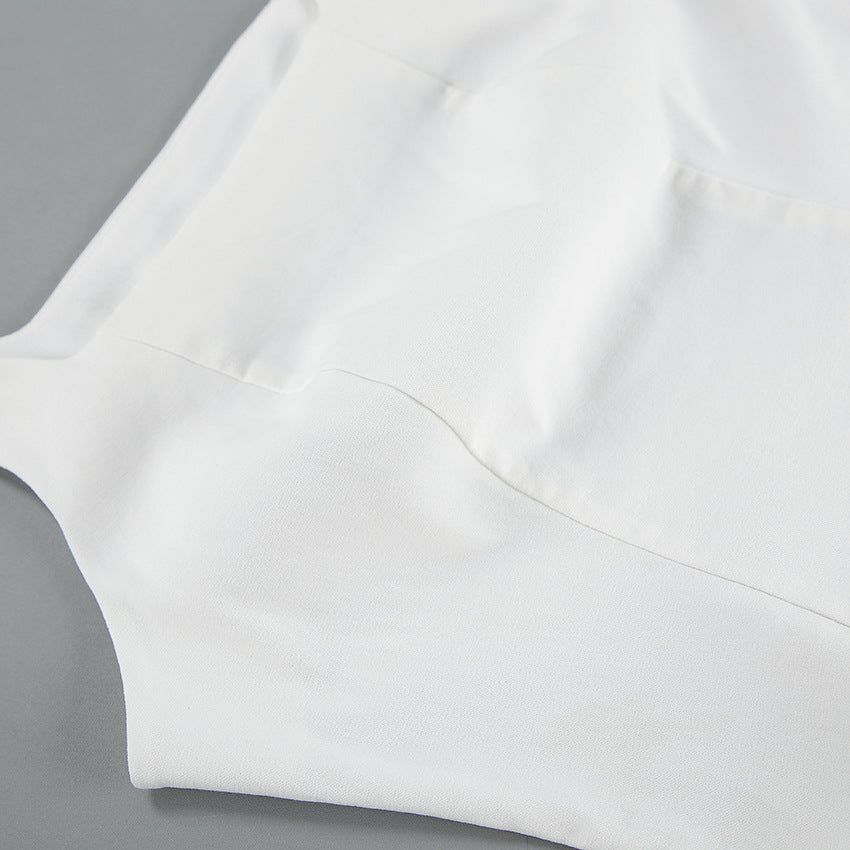 Inner Design White Square-cut Collar Sleeveless Top