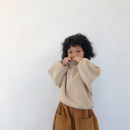 New Children's Fleece Sweater Casual Top