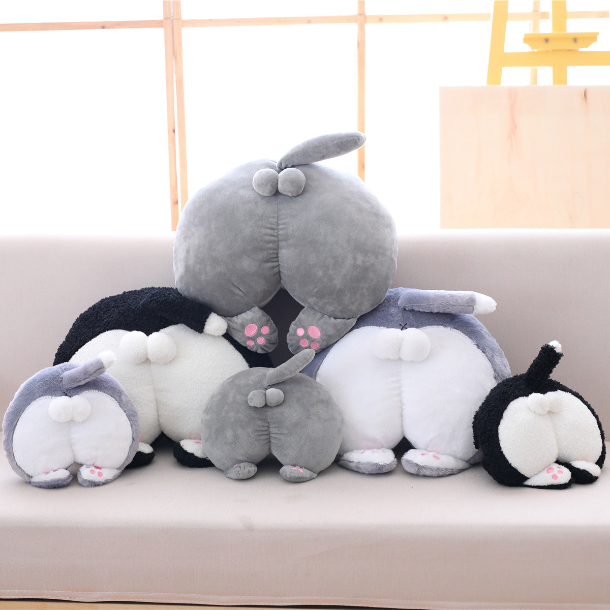 Cute Funny Cat Ass Pillow To Warm Hands