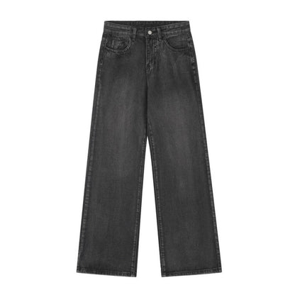 Women's Autumn Dopamine Color Retro Jeans Loose Casual Straight Leg Slimming Colored Pants