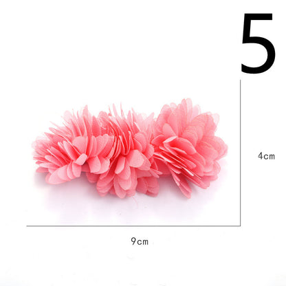 Fabric Flower Rose Sticky Head DIY Handmade Headdress
