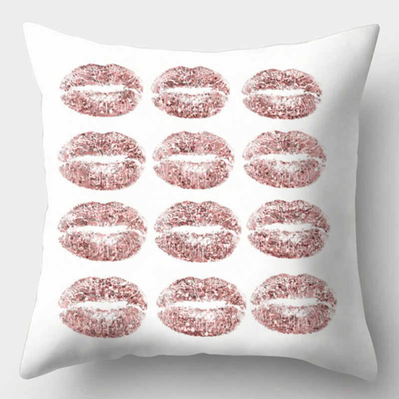 Modern Simple Pillow Home Cushion Geometric Amazon Hot Sale Peach Skin Fabric