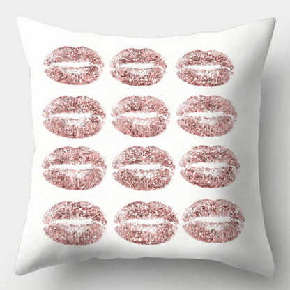 Modern Simple Pillow Home Cushion Geometric Amazon Hot Sale Peach Skin Fabric