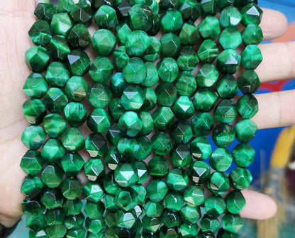 Tiger Eye Diamond Faceted Rhombus Loose Beads