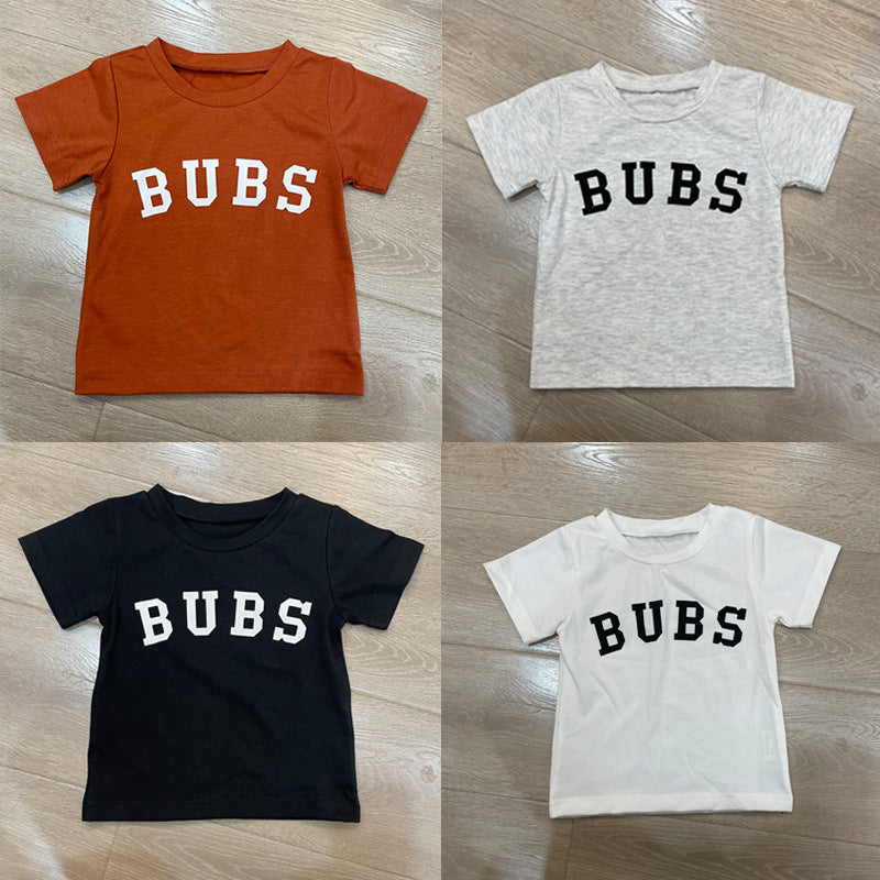 Letter Print Short-sleeve Pullover Top