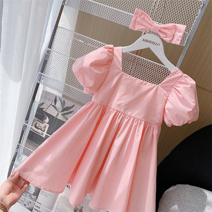 Children's Princess Dress Baby Girl Short Sleeve